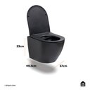 Ver mais imagens de Vaso Sanitário Porcelana Suspenso Saída Horizontal Hematita Preto