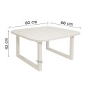 Ver imagem 5 de Mesa De Centro Lateral De Apoio Para Sala Estar Square Off White Laca