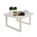 Ver imagem 1 de Mesa De Centro Lateral De Apoio Para Sala Estar Square Off White Laca