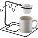 Ver imagem 3 de Porta Xícara de Café e Chá Aramado Schmitt com Suporte para Coador Preto Fosco