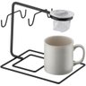 Porta Xícara de Café e Chá Aramado Schmitt com Suporte para Coador Preto Fosco - 3