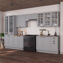 Ver imagem 1 de Armário de Cozinha Modulada Completa Fidelitá Nara 100% MDF 6 Peças 360cm 16 Portas 2 Gavetas sem