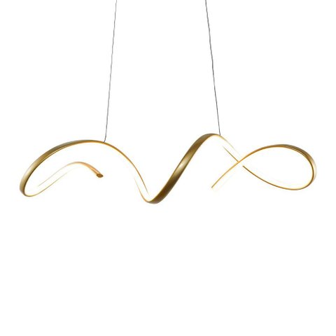 Lustre Pendente Taschibra Londres Led Bivolt Dourado 3000k Luz Amarela 15051070