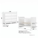 Ver imagem 3 de Conjunto Quarto de Bebê com Berço + Cômoda Amora Branco Espresso Moveis