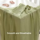 Ver imagem 4 de Cobertores de Musselina Momcozy Verde Claro 47"x47" Pacote com 4 Unidades