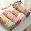 Ver imagem 3 de Cobertores de Musselina Momcozy Verde Claro 47"x47" Pacote com 4 Unidades