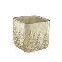 Ver imagem 1 de Cachepô Texturizado Quadrado em Cerâmica 14cmx14,5cm Mart Collection