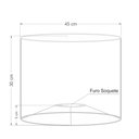 Ver imagem 3 de Cúpula Abajur e Luminária em Tecido Cilíndrica Vivare Cp-8022 Ø45x30cm - Bocal Europeu - Rustico Cin