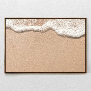 Quadro Decorativo Beira Mar Com Moldura e Sem Vidro 100X160