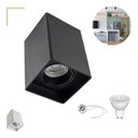 Ver imagem 5 de Kit 10 Spot de Sobrepor Quadrat C/10 Lâmpada Led Mr16 Oferta - Preto - Branco Neutro