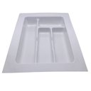 Ver mais imagens de Porta Talheres de Gaveta Organizador para Cozinha Branco 4 Divisórias Acabamento Moveis