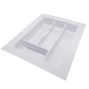 Ver imagem 2 de Porta Talheres de Gaveta Organizador para Cozinha Branco 4 Divisórias Acabamento Moveis