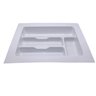 Porta Talheres de Gaveta Organizador para Cozinha Branco 4 Divisórias Acabamento Moveis - 6