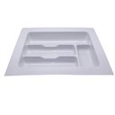 Ver imagem 6 de Porta Talheres de Gaveta Organizador para Cozinha Branco 4 Divisórias Acabamento Moveis