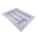 Ver imagem 1 de Porta Talheres de Gaveta Organizador para Cozinha Branco 4 Divisórias Acabamento Moveis