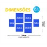 Conjunto Kit 6 Quadros Decorativos Amarelo Azul Geometrico Home Sala - 3
