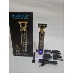 Máquina Cortar Aparador Cabelo e Barba Eletrico - Br-8112 - Profissional - Carga Rapida Tipo C