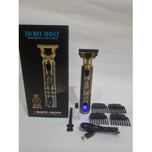 Máquina Cortar Aparador Cabelo e Barba Eletrico - BR-8112 - Profissional - Carga Rapida Tipo C