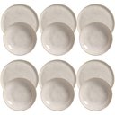 Ver imagem 1 de Conjunto 6 Pratos Fundos 22cm 6 Pratos Rasos 27cm Cerâmica Porto Brasil Off White Bio Latte