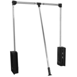 Cabideiro Basculante 890Mm A 1210Mm Cromado E Preto - 1