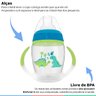 Copo De Transição Infantil Bebê Criança +6 Meses 250ML Com Alça Removível Bico de Silicone - Dinos - 2