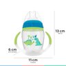 Copo De Transição Infantil Bebê Criança +6 Meses 250ML Com Alça Removível Bico de Silicone - Dinos - 4