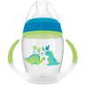 Copo De Transição Infantil Bebê Criança +6 Meses 250ML Com Alça Removível Bico de Silicone - Dinos - 1