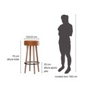 Ver imagem 2 de Banqueta Alta para Cozinha Área Gourmet Berlin Couríssimo Amarula - Desk Design
