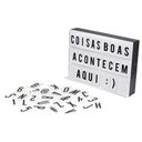 Ver imagem 1 de Letreiro Quadro Led Light Box Cinema A4 com 96 Letras Número Letreiro