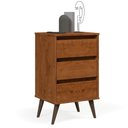 Ver imagem 1 de Mesa de Cabeceira Retrô Wood 3 Gavetas Freijó – EJ Móveis