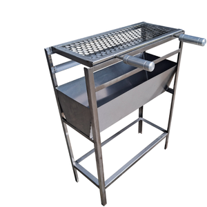 Churrasqueira Inox Simples de Quintal - Modelo 04 - Inox 430 - 60x28x80 Cm