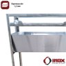 Churrasqueira Inox Simples de Quintal - Modelo 04 - Inox 430 - 60x28x80 Cm - 3