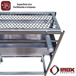 Churrasqueira Inox Simples de Quintal - Modelo 04 - Inox 430 - 60x28x80 Cm - 5