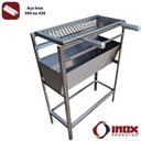 Ver imagem 2 de Churrasqueira Inox Simples de Quintal - Modelo 04 - Inox 430 - 60x28x80 Cm