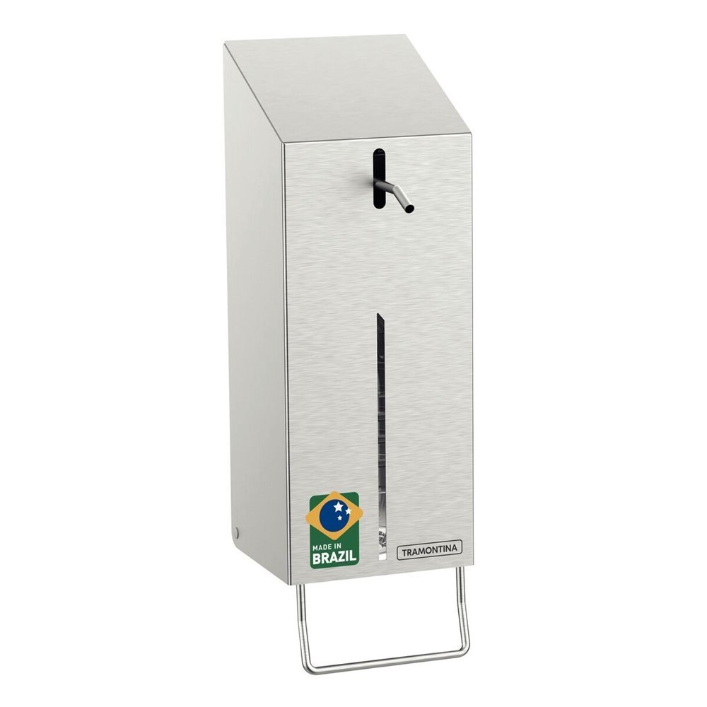 Dispenser de Álcool e Sabão 500ml Tramontina em Aço Inox Escovado 94532038 - 1