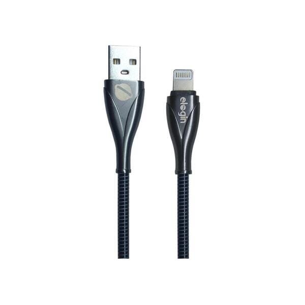 Cabo USB Elogin Revestido Em Metal Lightning Preto Cr11 - 1