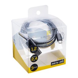 Cabo Micro USB Preto 1,2 Metros - 2 Cabo Micro USB Preto 1,2 Metros - 2