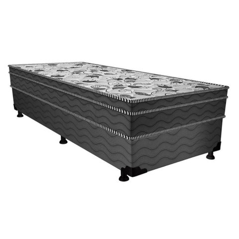 Cama Box Conjugado Casal: Colchão Ortopédico D28 Prodormir Advanced Pillow Gray (138x188x43)