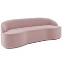 Ver imagem 1 de Sofá 4 Lugares Curvo Sala de Estar Living Lótus D02 Veludo Rosê 280 cm C-305 - Lyam Decor