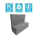 Ver imagem 4 de Kit Baú Recamier + Cabeceira Box Shop King Suede Cinza