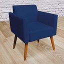 Ver imagem 5 de Poltrona Marisa Suede Pés Palito Castanho azul Marinho