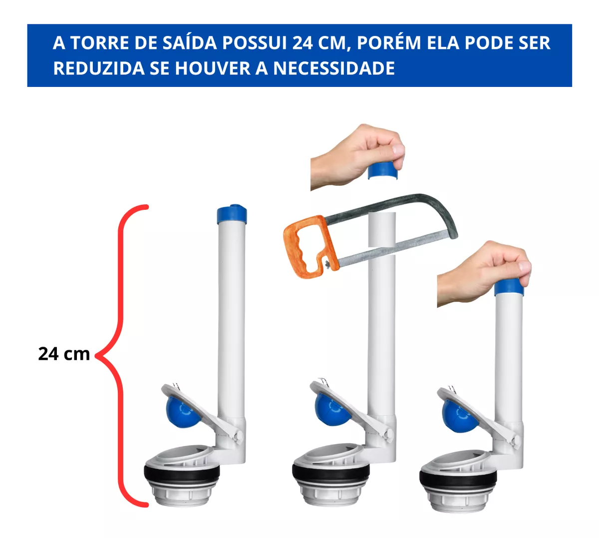 Reparo Saída Caixa Acoplada com Botão de Descarga Santa Clara 1.6gpf 6.0lpf - 4