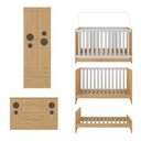 Ver mais imagens de Quarto de Bebê Completo Berço Americano 3 em 1 Colchão Pirulito Multimóveis Mp4641 Madeirado