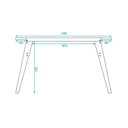 Ver imagem 3 de Aparador de Sala Jantar Bmu179 C/ Pés Madeira 135cm Branco/pinus - Brv