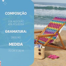 Toalha de Praia Aveludada Para Cadeira Banho Seca rápido:Jericoacoara - 4