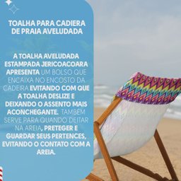 Toalha de Praia Aveludada Para Cadeira Banho Seca rápido:Jericoacoara - 3