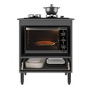 Ver imagem 7 de Kit Cozinha Compacta Modulada 2 Peças Balcão Cooktop e Armário Aéreo 2 Portas Yescasa Cinza/Grafite