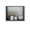 Ver imagem 3 de Kit Cozinha Compacta Modulada 2 Peças Balcão Cooktop e Armário Aéreo 2 Portas Yescasa Cinza/Grafite