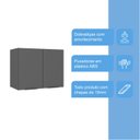 Ver imagem 5 de Kit Cozinha Compacta Modulada 2 Peças Balcão Cooktop e Armário Aéreo 2 Portas Yescasa Cinza/Grafite