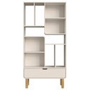 Ver imagem 7 de Mesa Escrivaninha e Estante Livreiro Pé Madeira Luara Off White A10 - Mpozenato